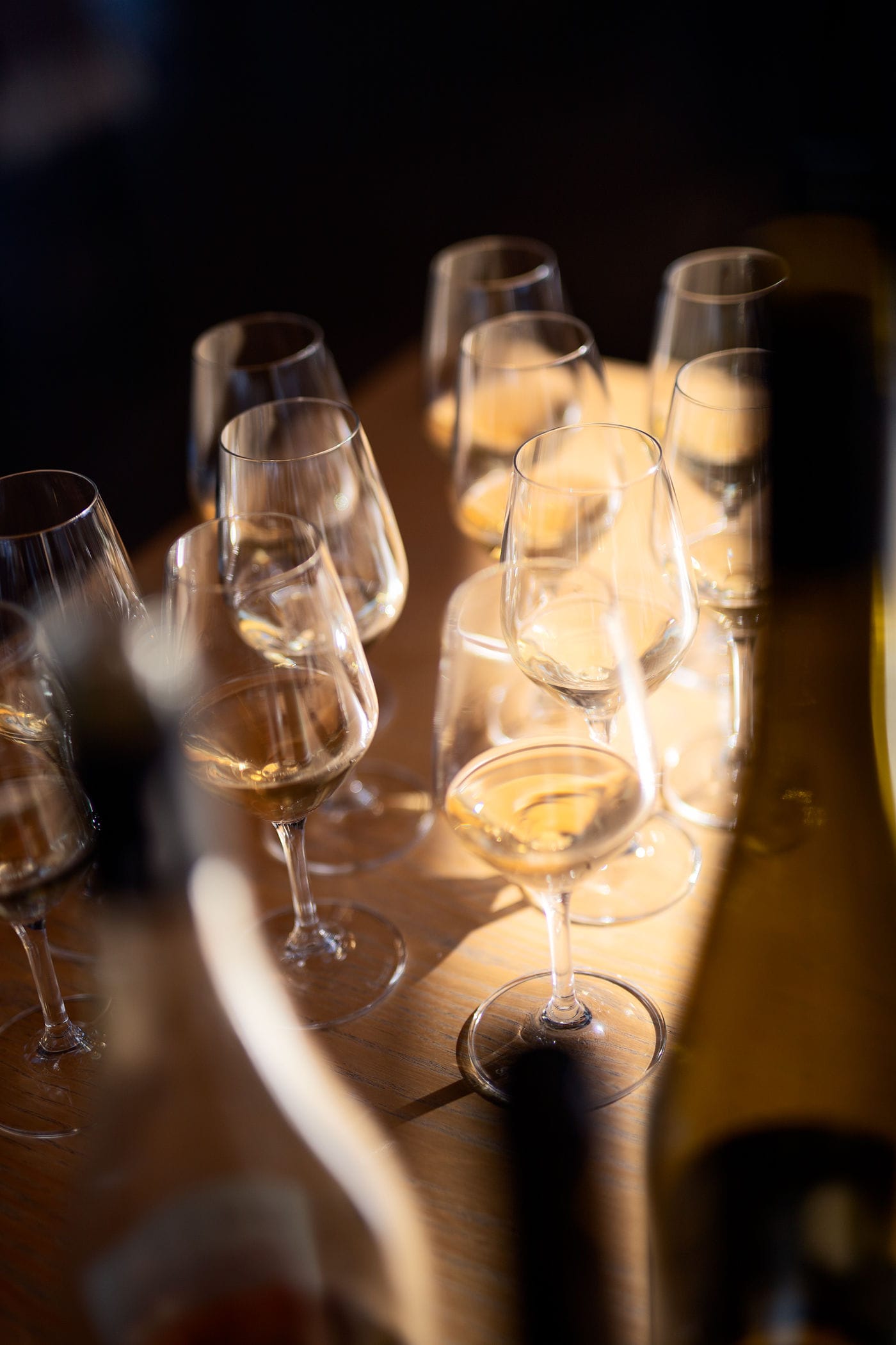 Wine and dining setup prepared for a Vinovardag tasting